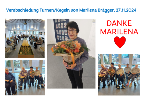 Verabschiedung Turnen/Kegeln von Marilena Brägger
