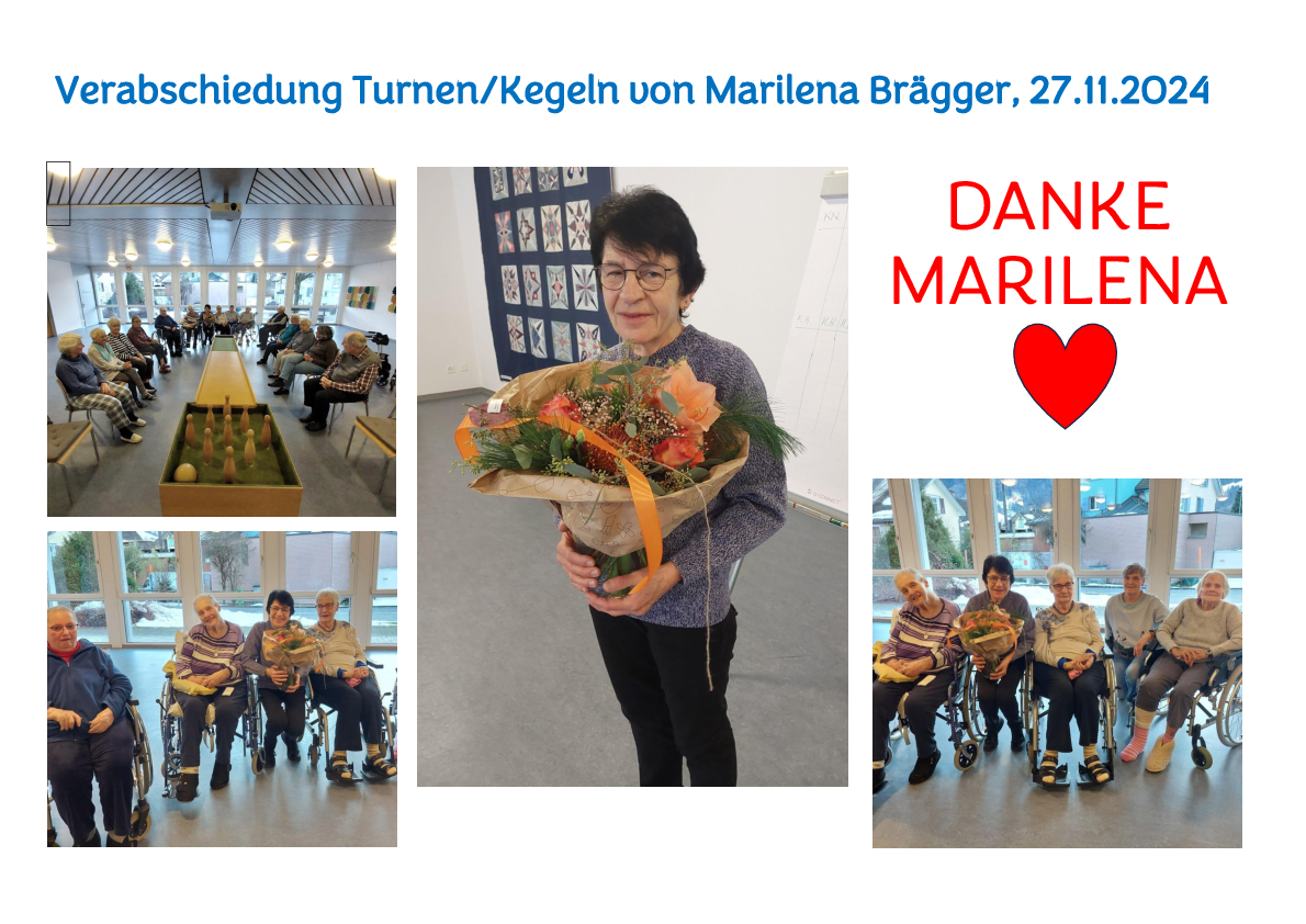 Verabschiedung Turnen/Kegeln von Marilena Brägger